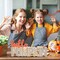 Thanksgiving Decorations for Home, Fall Decorations, 2PCs Wooden Pumpkin Blocks for Thanksgiving Decor, Decorative Autumn Sign with Hello Pumpkin Lettered Centerpieces for Harvest Halloween